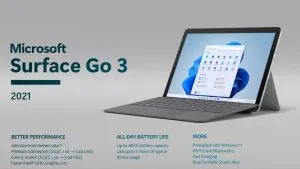 Thời lượng pin của Surface Go 3