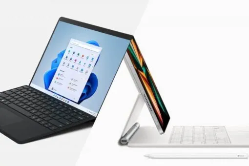 Màn hình Surface Pro 8 vs iPad Pro M1 12.9 inch