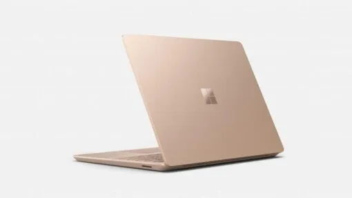 Surface laptop go 2 mặt sau màu vàng